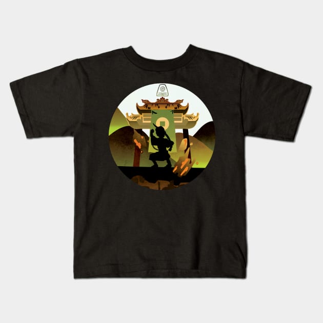 The Last Airbender Toph Earth Kingdom Kids T-Shirt by enchantedrealm